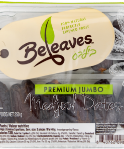 Dates Premium Medjool Whole Jumbo 8.8Oz Beleaves (P)