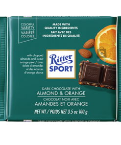 Ritter Sport Dark Chocolate Almond and Orange 100g