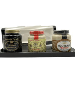 Trio of Pommery Wholegrain Mustard: Cognac, Honey and Meaux Gift Box 100g