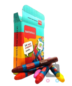 Nataraj Jumbo Round Wax Crayon (12 colours)
