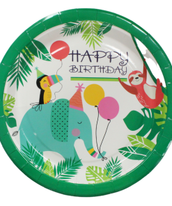Tropical Wild Animal Party Plates 22cm Pack of 10