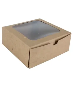 Kraft Cake Box 4x4x1,5 inches with Window