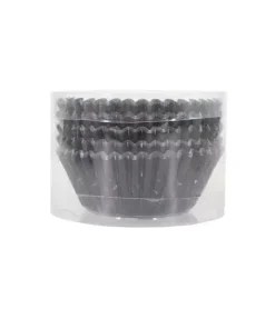 Black Cupcake Casing PVC Pack of 80