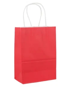 Medium Red Party Bag With Handle Pack of 10