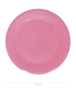 Light Pink Paper Plates Small Pack of 20