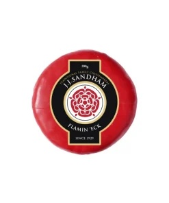 Flamin’ Eck Cheddar with Jalapenos, Sundried Tomato & Chilli Flakes 200g Truckle (JJ Sandham)